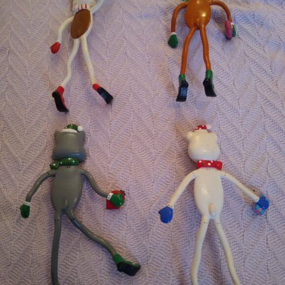 Vintage Bendable Holiday Figures - pack of 4 - Picture 2 of 3